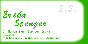 erika stenger business card